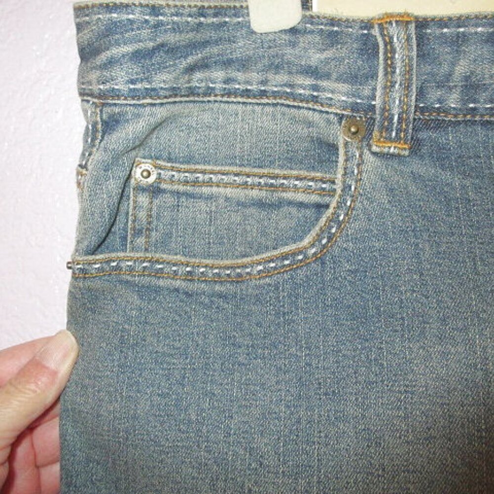 Michael Kors Wide Leg Jeans Plus Size 22W Stretch Denim High Rise Greenwich NWT - Picture 3 of 12